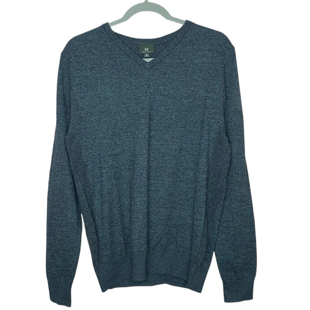 AG Adriano Goldschmied Sweater Mens M Green Cashmere Blend V-Neck Preppy NEW